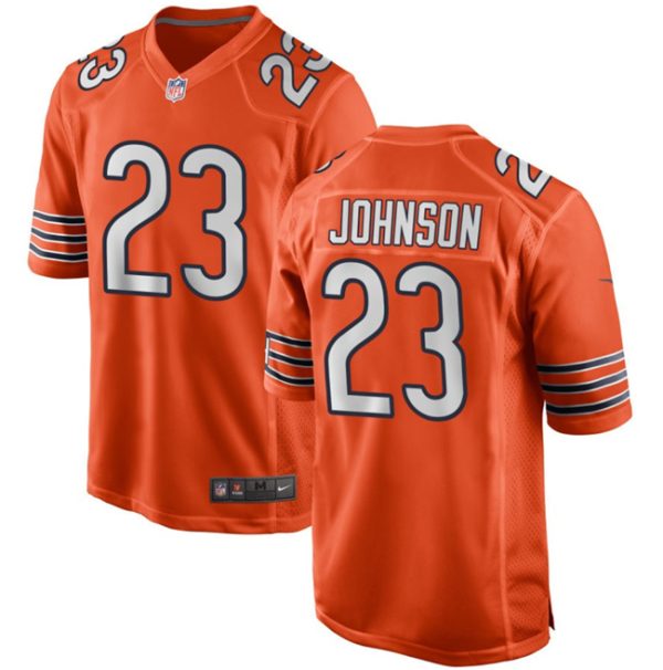 Men Chicago Bears #23 Roschon Johnson Orange Football Stitched Game Jersey