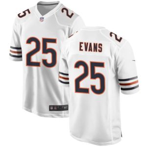 Men Chicago Bears #25 Darrynton Evans White Football Stitched Game Jersey