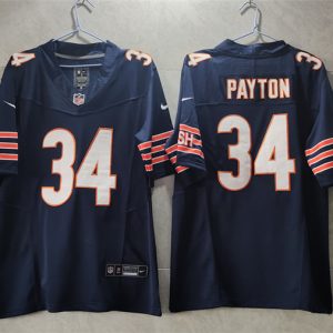 Men Chicago Bears #34 Walter Payton Navy 2023 F.U.S.E. Vapor Untouchable Limited Stitched Football Jersey