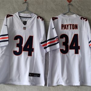 Men Chicago Bears #34 Walter Payton White 2023 F.U.S.E. Vapor Untouchable Limited Stitched Football Jersey