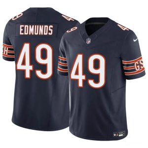 Men Chicago Bears #49 Tremaine Edmunds Navy 2023 F.U.S.E. Vapor Football Stitched Jersey