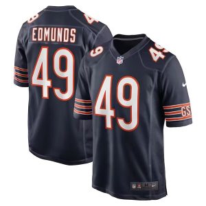 Men Chicago Bears #49 Tremaine Edmunds Navy Stitched Game Jersey