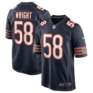 Men Chicago Bears #58 Darnell Wright Navy Stitched Football Game Jersey