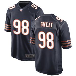 Men Chicago Bears #98 Montez Sweat Navy Football Stitched Game Jersey