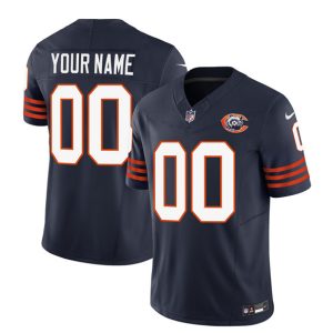 Men Chicago Bears Active Player Custom 2023 F.U.S.E. Navy Throwback Limited Football Stitched Jersey