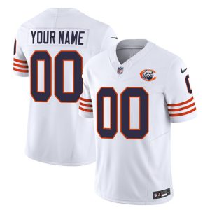 Men Chicago Bears Active Player Custom 2023 F.U.S.E. White Throwback Limited Football Stitched Jersey