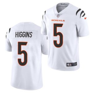 Men Cincinnati Bengals #5 Tee Higgins White Vapor Untouchable Limited Stitched Jersey