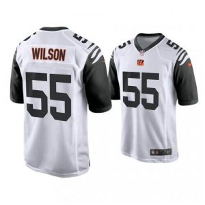 Men Cincinnati Bengals #55 Logan Wilson White Stitched Game Jersey