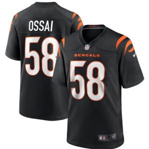 Men Cincinnati Bengals #58 Joseph Ossai Black Football Stitched Game Jersey