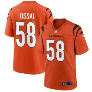 Men Cincinnati Bengals #58 Joseph Ossai Orange Football Stitched Game Jersey