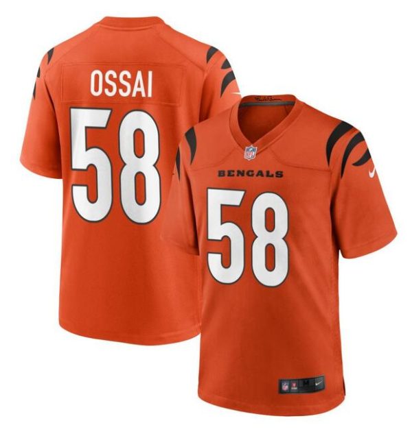 Men Cincinnati Bengals #58 Joseph Ossai Orange Football Stitched Game Jersey