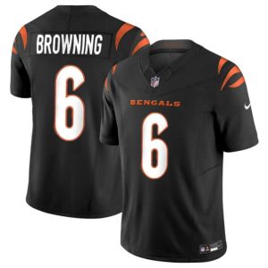 Men Cincinnati Bengals #6 Jake Browning Black 2023 F.U.S.E. Vapor Untouchable Limited Football Stitched Jersey