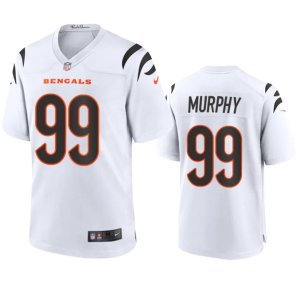 Men Cincinnati Bengals #99 Myles Murphy white Stitched Game Jersey