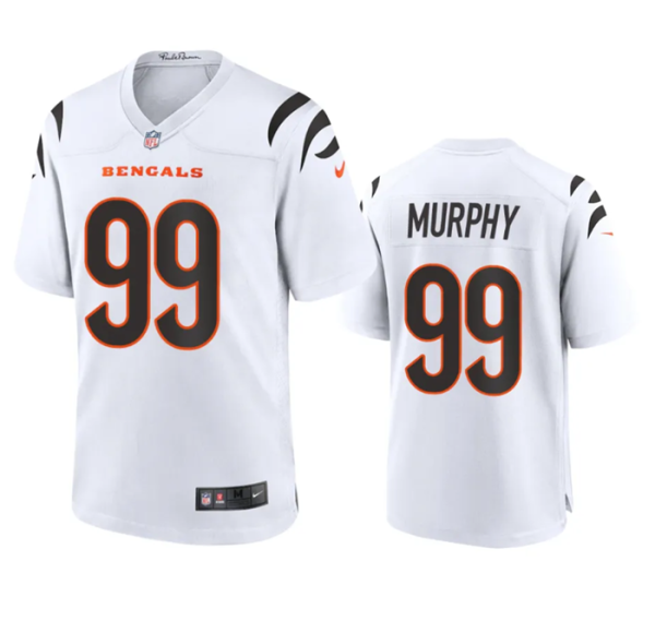 Men Cincinnati Bengals #99 Myles Murphy white Stitched Game Jersey