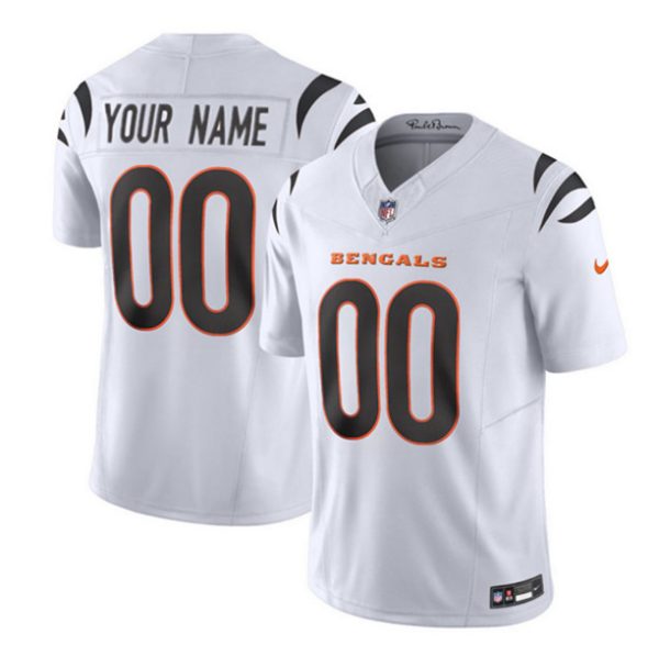 Men Cincinnati Bengals Active Player Custom 2023 F.U.S.E. White Vapor Untouchable Limited Football Stitched Jersey