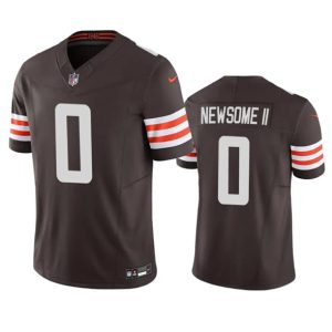 Men Cleveland Browns #0 Greg Newsome II Brown 2023 F.U.S.E. Vapor Untouchable Limited Stitched Jersey