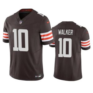 Men Cleveland Browns #10 P.J. Walker Brown 2023 F.U.S.E. Vapor Untouchable Limited Stitched Jersey