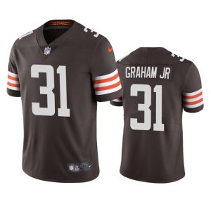 Men Cleveland Browns #31 Thomas Graham Jr. Brown Vapor Untouchable Limited Jersey