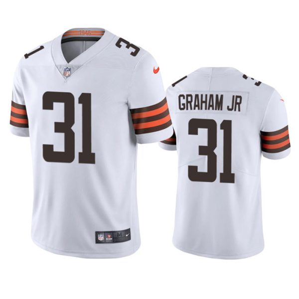 Men Cleveland Browns #31 Thomas Graham Jr. White Vapor Untouchable Limited Stitched Jersey