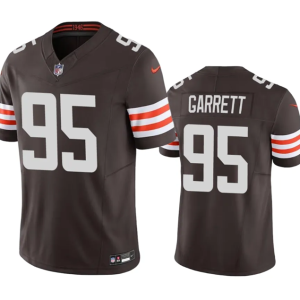 Men Cleveland Browns #95 Myles Garrett Brown 2023 F.U.S.E. Vapor Untouchable Limited Stitched Jersey