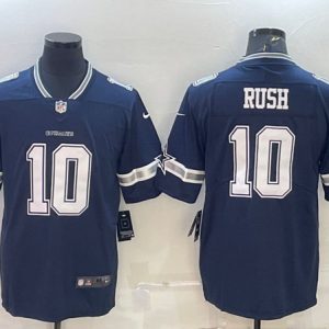 Men Dallas Cowboys #10 Cooper Rush Navy Stitched Football Jersey