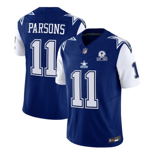 Men Dallas Cowboys #11 Micah Parsons 2023 F.U.S.E. Navy With Established In 1960 Patch Football Stitched Jersey