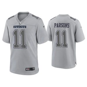 Men Dallas Cowboys #11 Micah Parsons Gray Atmosphere Fashion Stitched Game Jersey