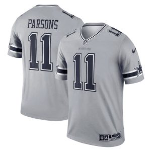 Men Dallas Cowboys #11 Micah Parsons Gray Stitched Game Jersey