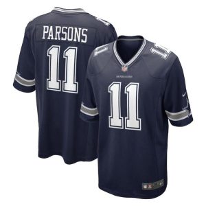 Men Dallas Cowboys #11 Micah Parsons Navy 2021 First Round Stitched Game Jersey