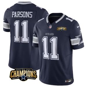 Men Dallas Cowboys #11 Micah Parsons Navy 2023 F.U.S.E. NFC East Champions Patch Football Stitched Jersey