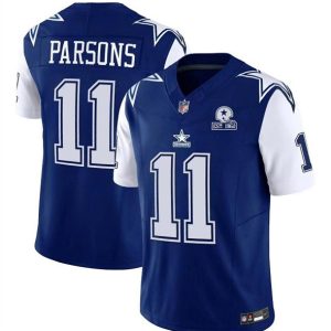 Men Dallas Cowboys #11 Micah Parsons Navy 2023 F.U.S.E. With 1960 Patch Vapor Limited Stitched Football Jersey