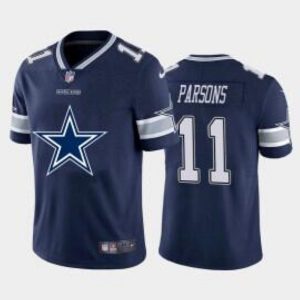 Men Dallas Cowboys #11 Micah Parsons Navy Team Big Logo Limited Stitched Jersey