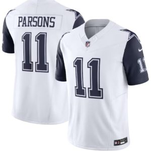 Men Dallas Cowboys #11 Micah Parsons White 2023 F.U.S.E. Vapor Limited Stitched Football Jersey