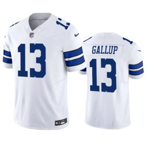 Men Dallas Cowboys #13 Michael Gallup White 2023 F.U.S.E. Vapor Limited Stitched Football Jersey