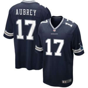 Men Dallas Cowboys #17 Brandon Aubrey Navy Stitched Football Game Jersey