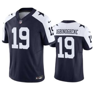 Men Dallas Cowboys #19 Noah Igbinoghene Navy/White 2023 F.U.S.E. Vapor Limited Football Stitched Jersey