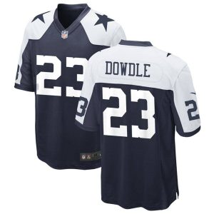 Men Dallas Cowboys #23 Rico Dowdle Navy Alternate Stitched Football Game Jersey