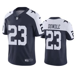 Men Dallas Cowboys #23 Rico Dowdle Navy/White Vapor Untouchable Limited Stitched Football Game Jersey