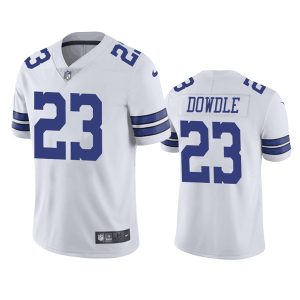 Men Dallas Cowboys #23 Rico Dowdle White Vapor Untouchable Limited Stitched Football Game Jersey