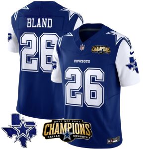 Men Dallas Cowboys #26 DaRon Bland Blue/White 2023 F.U.S.E. NFC East Champions Patch Football Stitched Jersey