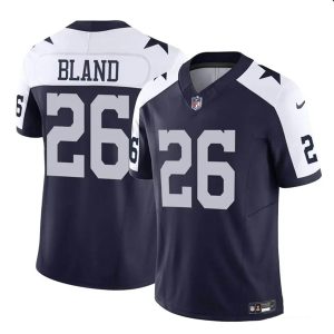 Men Dallas Cowboys #26 DaRon Bland White/Navy 2023 F.U.S.E. Vapor Untouchable Limited Football Stitched Jersey