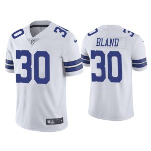 Men Dallas Cowboys #30 DaRon Bland White Vapor Limited Stitched Jersey