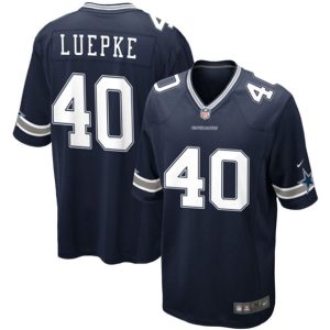 Men Dallas Cowboys #40 Hunter Luepke Navy Stitched Football Game Jersey