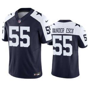 Men Dallas Cowboys #55 Leighton Vander Esch Navy 2023 F.U.S.E. Vapor Limited Stitched Football Jersey