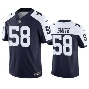 Men Dallas Cowboys #58 Mazi Smith Navy 2023 F.U.S.E. Vapor Limited Stitched Football Jersey