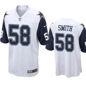 Men Dallas Cowboys #58 Mazi Smith White Thanksgiving Stitched Football Jersey