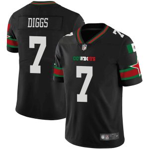 Men Dallas Cowboys #7 Trevon Diggs Black Mexico Vapor Limited Stitched Football Jersey