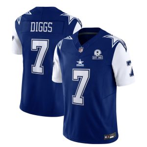 Men Dallas Cowboys #7 Trevon Diggs Navy 2023 F.U.S.E. With 1960 Patch Vapor Limited Football Stitched Jersey