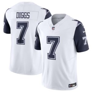 Men Dallas Cowboys #7 Trevon Diggs White 2023 F.U.S.E. Vapor Limited Stitched Football Jersey