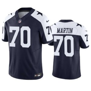 Men Dallas Cowboys #70 Zack Martin Navy 2023 F.U.S.E. Vapor Limited Stitched Football Jersey